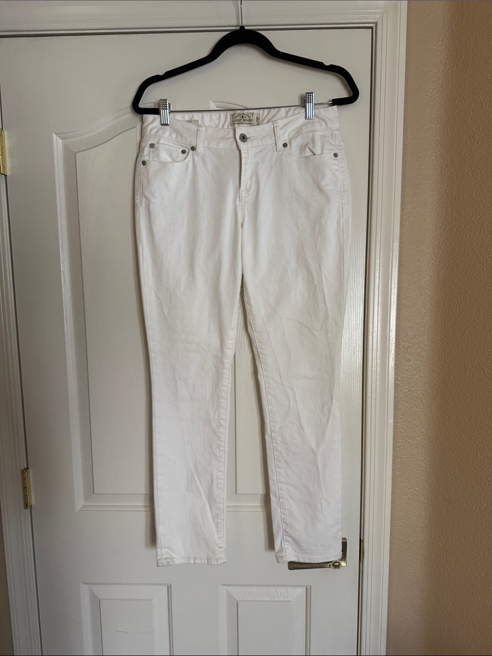 Lucky Brand Women's Straight Leg White Jeans